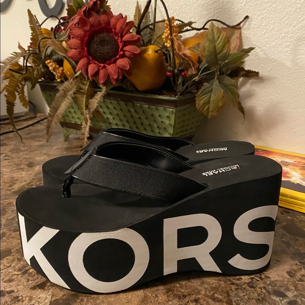 Michael Kors Platform Logo Sandals